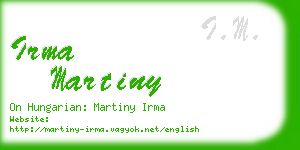 irma martiny business card